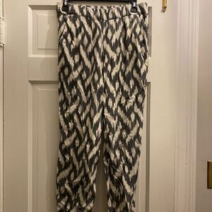 J. Crew Printed Trouser with Cinched Ankle Bottom Size 4